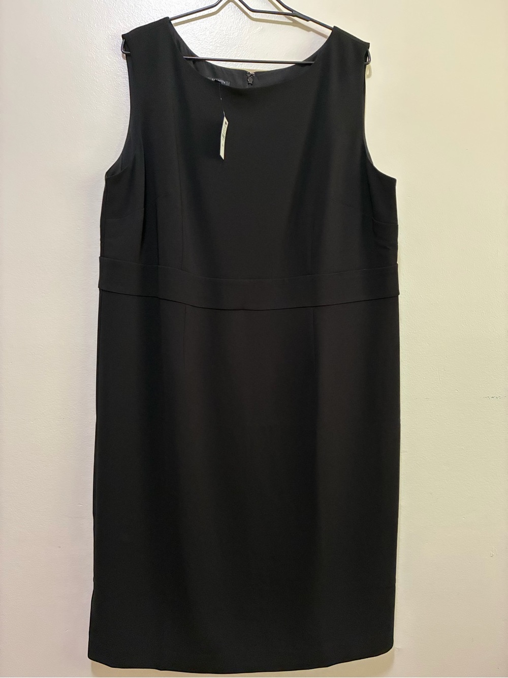 Talbots NWT Classic Black Sleeveless Sheath Dress size 16w